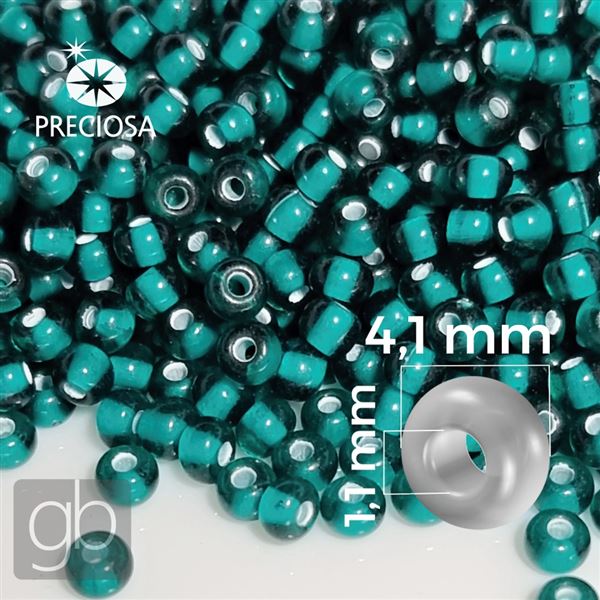 Preciosa rokajl 6/0 4,1 mm Zelen PRE6002 50 g