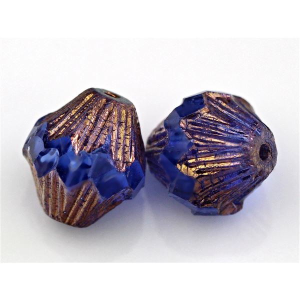 Broušené lucerny 13x11 mm -Modrá(30040/14415)-BP00008