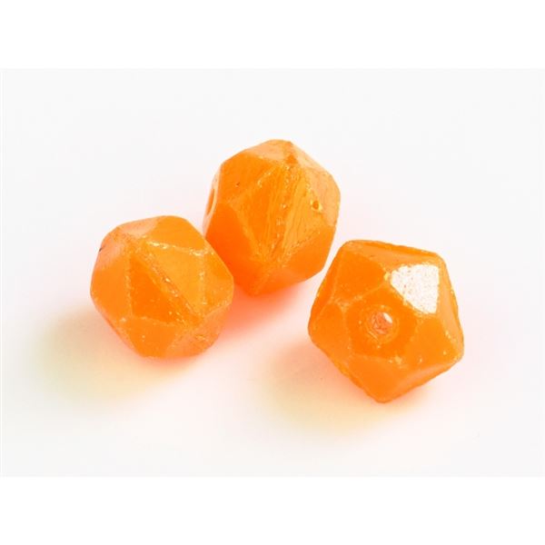 Broušené kuličky 10 mm Oranžová (BP00412) 3 ks