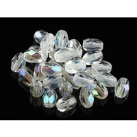 Brouené korálky Olivy 6x4 mm irá (00050-28701) 30 ks