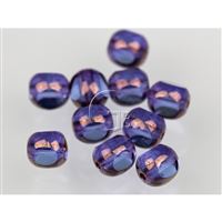 Trojploka korálky brouené 6x6mm Fialová BP_166