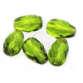 Kor�lky brou�en� Hru�ka 10x7 mm Zelen� BP_306