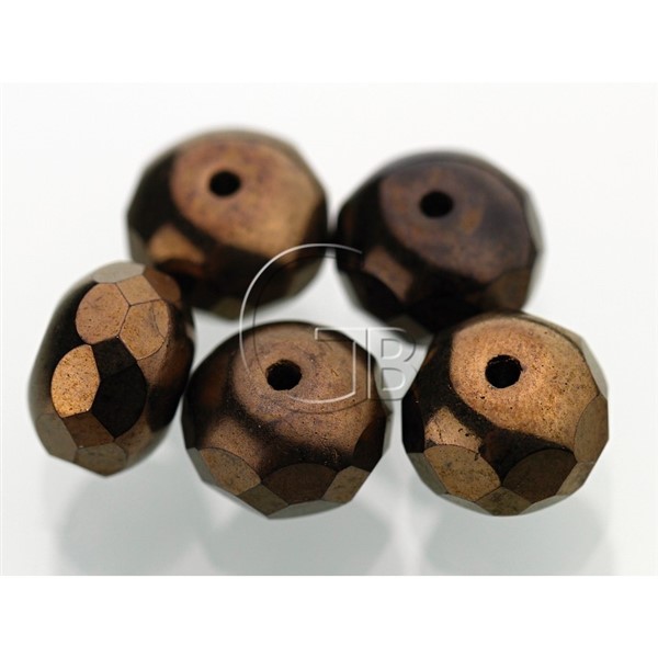 Slav�k Rondelka kor�lky brou�en� 6x9mm 10ks -Bronzov�-BP_308
