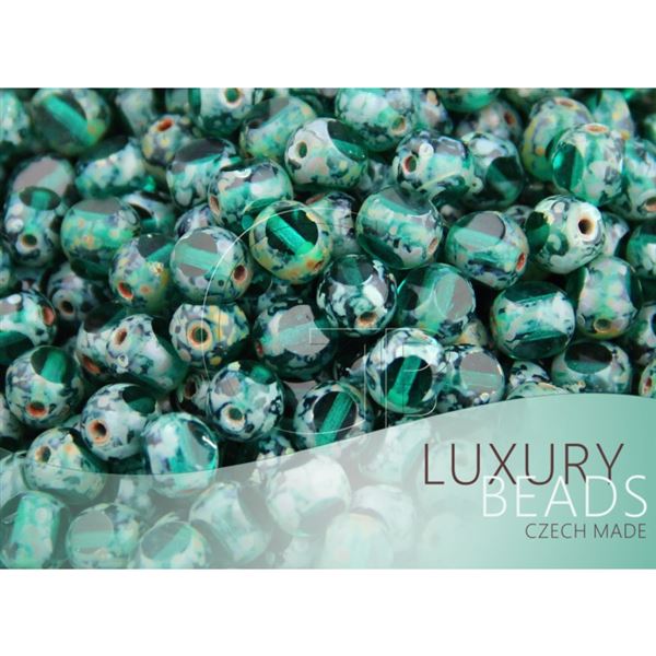 Trojploka korlky brouen 6x6mm Zelen BP_359