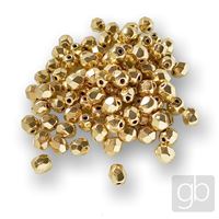 Broušené kuličky 4 mm Zlatá (00030-26200) 100 ks