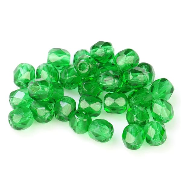 Broušené kuličky 4 mm Zelená (50120-00000) 100 ks