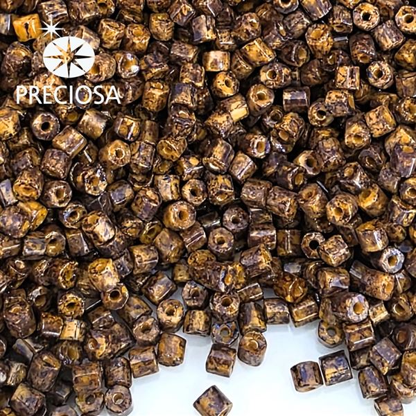 Tyinky Preciosa Bugles 2 mm Hnd Travertin 99110 50 g