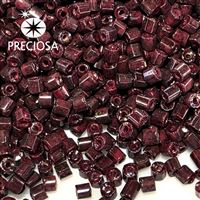 Tyinky Preciosa Bugles 2 mm ervená Travertin 99190 50 g