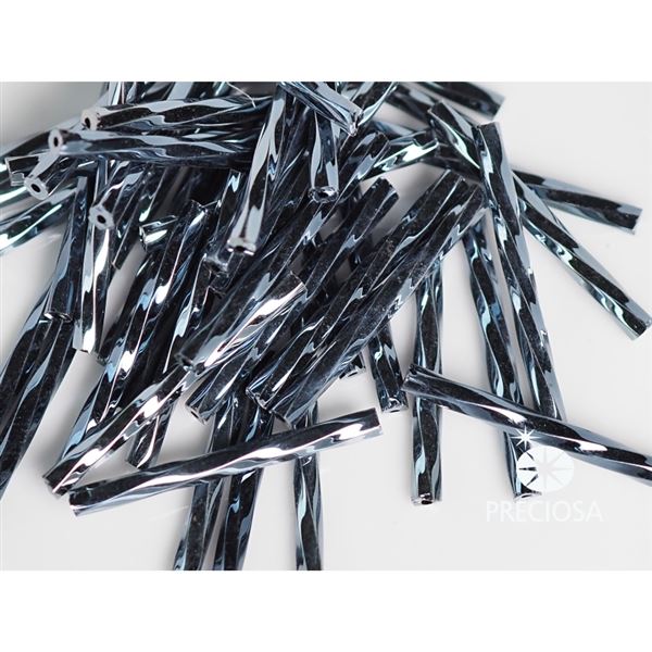 Tyinky Preciosa Bugles 25 mm ed Hematit (49102) 20 g