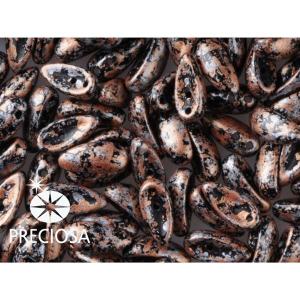 PRECIOSA Chilli 4x11 mm 15 ks �ern�+bronz (23980-45709) CHIL107