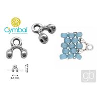 CYMBAL ALONA 8/0 BEADS Koncovka Starostíbro