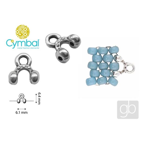 CYMBAL ALONA 8/0 BEADS Koncovka Starost��bro
