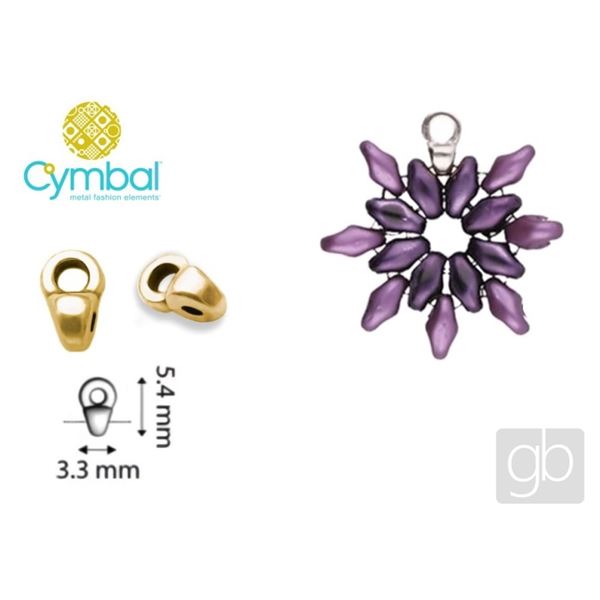 CYMBAL REMATA Superduo BD koncovka Zlat� CYM025-2