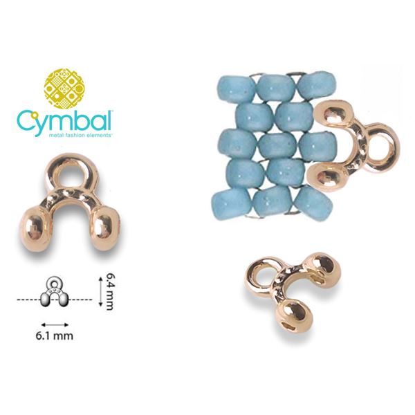 CYMBAL ALONA 8/0 BEADS Koncovka Zlatorov CYM029 