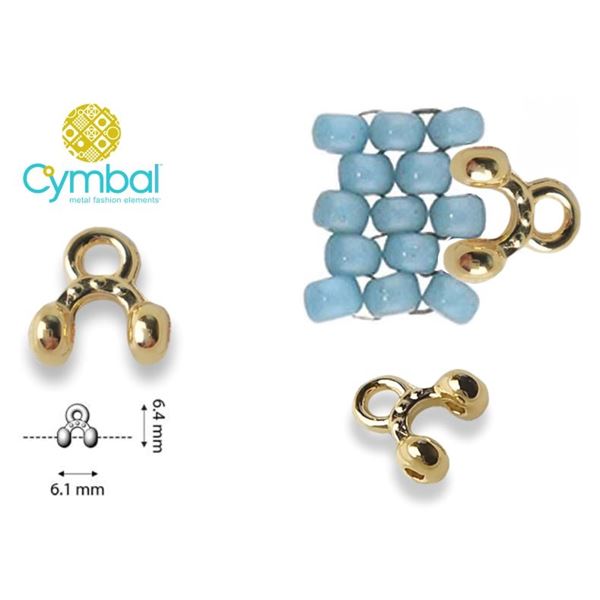 CYMBAL ALONA 8/0 BEADS Koncovka Zlat