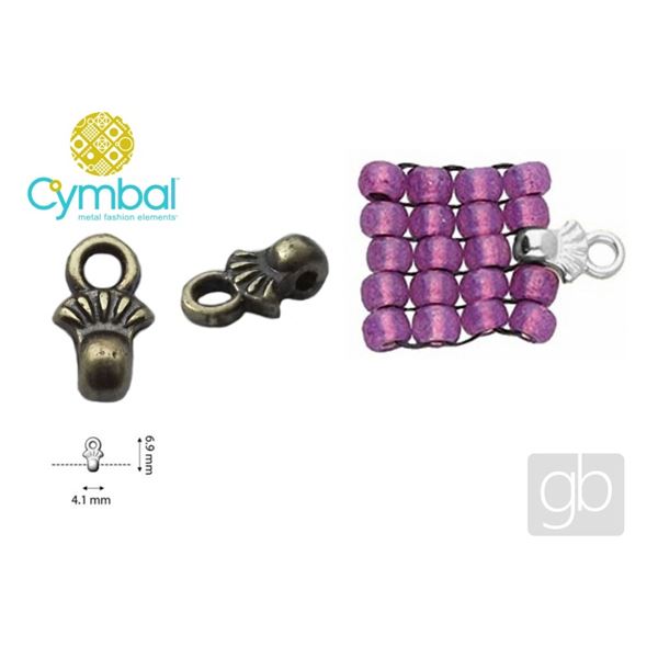 CYMBAL PILOS 8/0 BEADS Koncovka Staromosaz