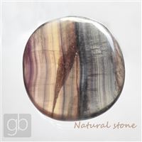 Fluorit pruhovaný placka 36 x 40 x 9,5 mm