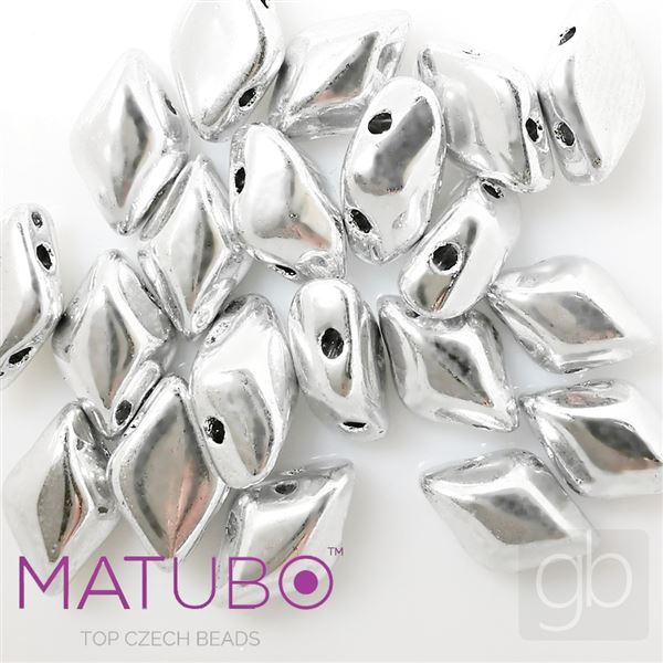 GEMDUO Matubo 8 x 5 mm Stříbrná 27000CR