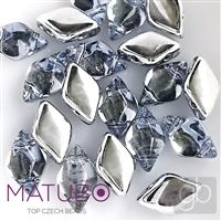 GEMDUO Matubo 8 x 5 mm Modrá + stříbrná S11C26901