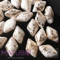 GEMDUO Matubo 8 x 5 mm Bílá+ Zlatá 03000-94401