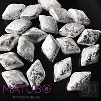 GEMDUO Matubo 8 x 5 mm Bílá+ Stříbrná 03000-15481