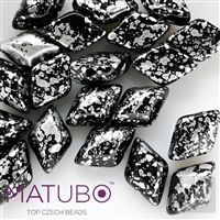 GEMDUO Matubo 8 x 5 mm Černá + Stříbrná 23980-94401