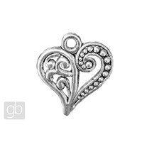 P�ív�sek srdce 14x15 mm Platina