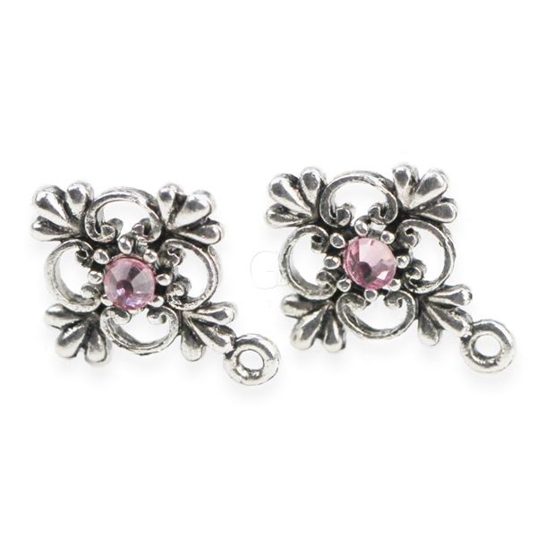 Puzeta zdoben� 19 x 14 mm 2 ks Starost��bro