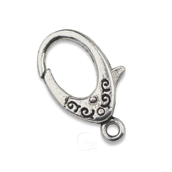 Karabinka ozdobn biutern zapnn 30x15 mm