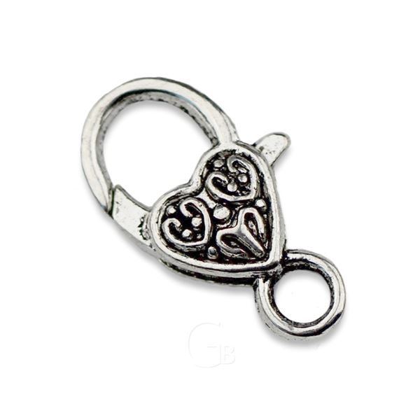 Karabinka ozdobn� bi�utern� zap�n�n� 20 x 7,5 mm STAROST��BRO