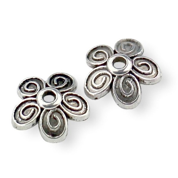 Kapl�k bi�utern� zdoben� 10,2x4 mm Platina K2390