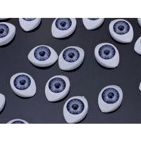 Oči bižuterní 14x10 mm Plast 1 ks Modrá