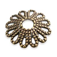 Kaplík biuterní zdobený 12x3 mm Staromosaz-KAPL009-K126