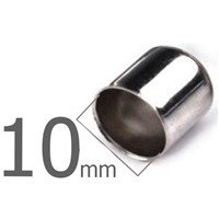 Kaplík bižuterní hladký Platina otvor 10 mm-KAPL020-8