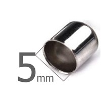 Kaplík bižuterní hladký Platina otvor 5 mm-KAPL020-K1847