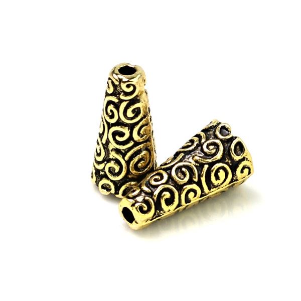 Kaplk biutern zdoben 9x18mm Starozlato