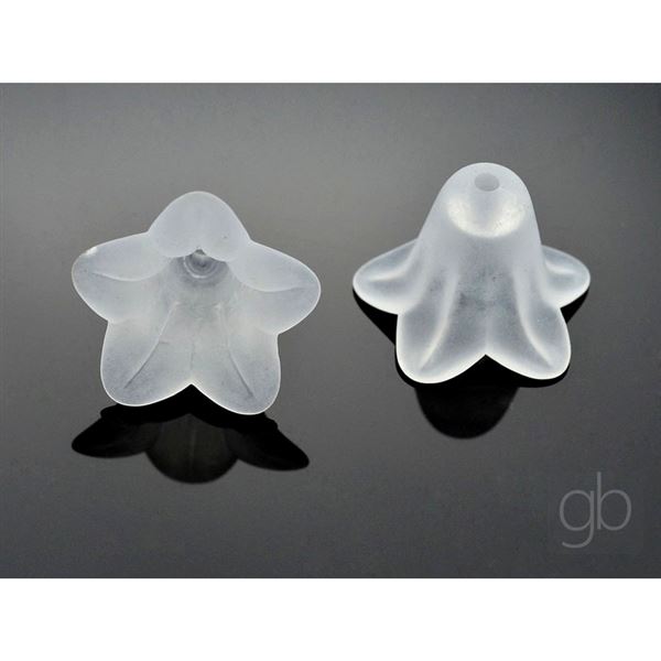 Kapl�k plastov� B�l� kv�t 16 x 12 mm