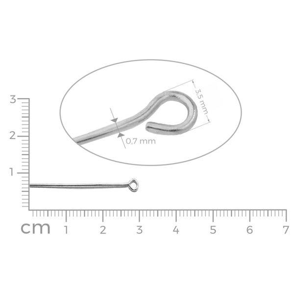 Ketlovac� jehly ST��BRN� 30 mm 15 ks