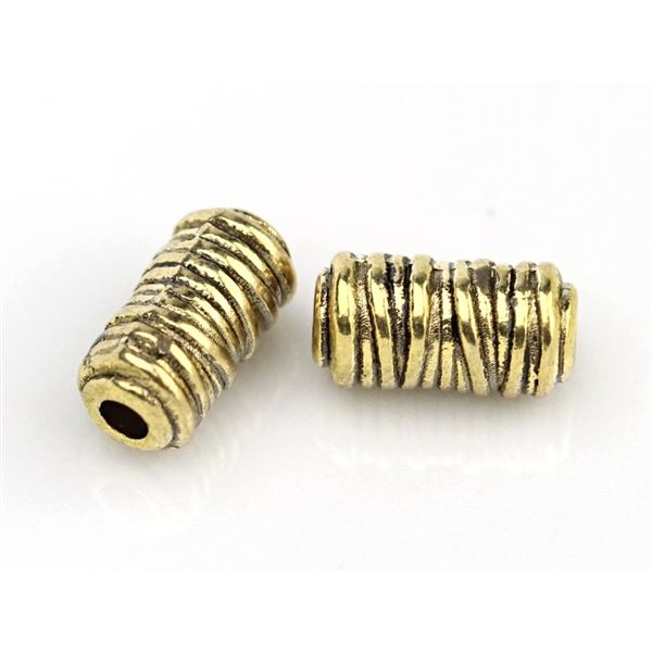 Kovov� kor�lky Starozlato 11 x 6 mm (otvor 3 mm)