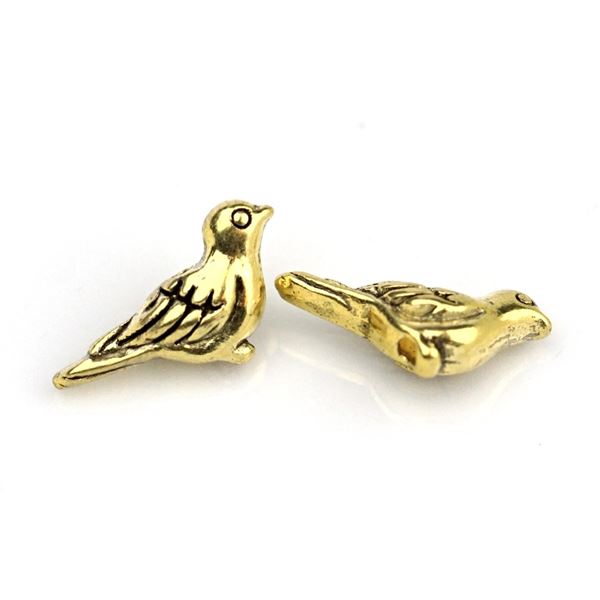 Kovov� kor�lky Starozlato 15 x 7 mm (otvor 1,5 mm)