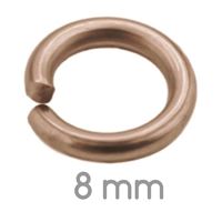 Kroužek spojovací jednoduchý RŮŽOVÉ ZLATO 8 mm 10 ks