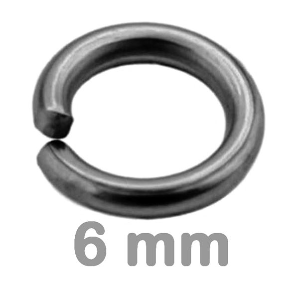 Krouek spojovac jednoduch HEMATITE 6 mm 10 ks