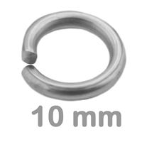Kroužek spojovací jednoduchý PLATINA 10 mm 10 ks