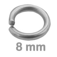 Kroužek spojovací jednoduchý PLATINA 8 mm 10 ks