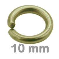 Spojovací krouky jednoduché 10 mm Staromosaz 10 ks
