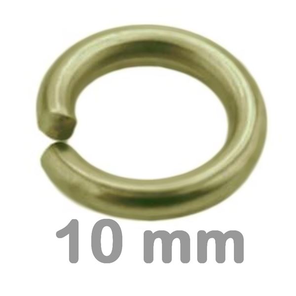 Spojovac krouky jednoduch 10 mm Staromosaz 10 ks