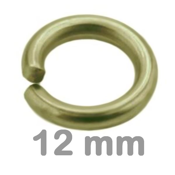 Spojovac krouky jednoduch 12 mm Staromosaz 5 ks