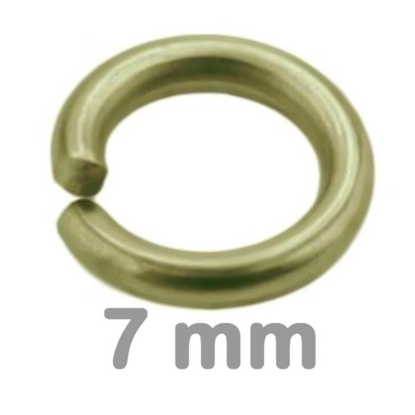 Spojovac krouky jednoduch 7 mm Staromosaz 100 ks