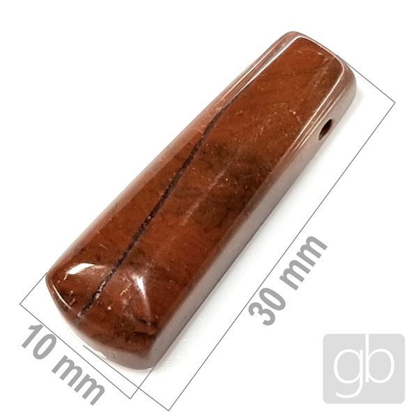 Jaspis brekciový - vrtaný 30 x 10 mm MI004