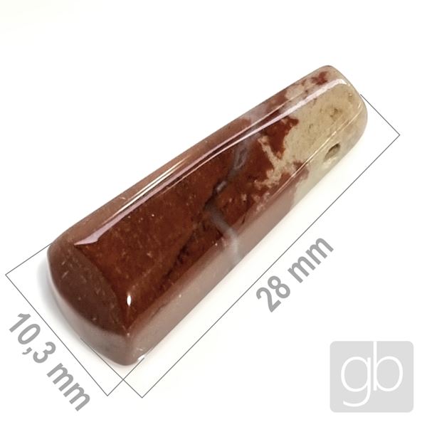 Jaspis brekciový - vrtaný 28 x 10,3 mm MI010